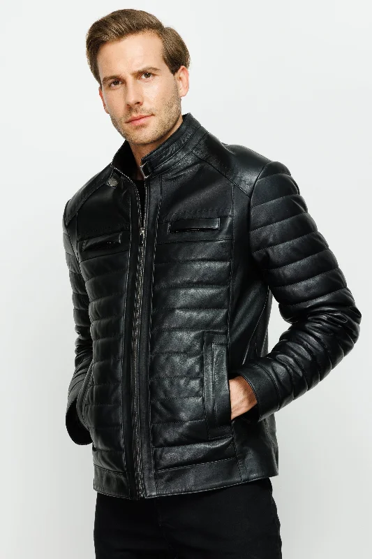 The Wilkerson Black Leather Men Jacket