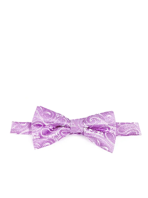 Classic Formal Lavender Paisley Bow Tie