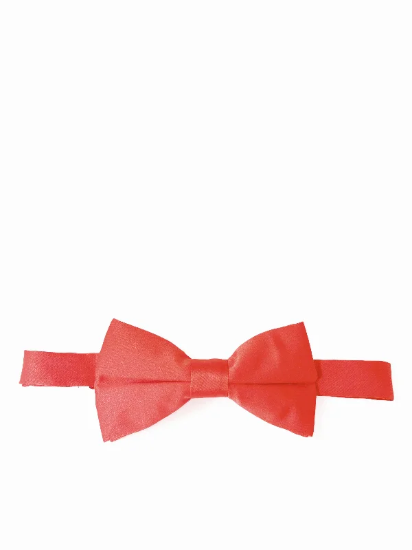 Classic Solid Coral Bow Tie