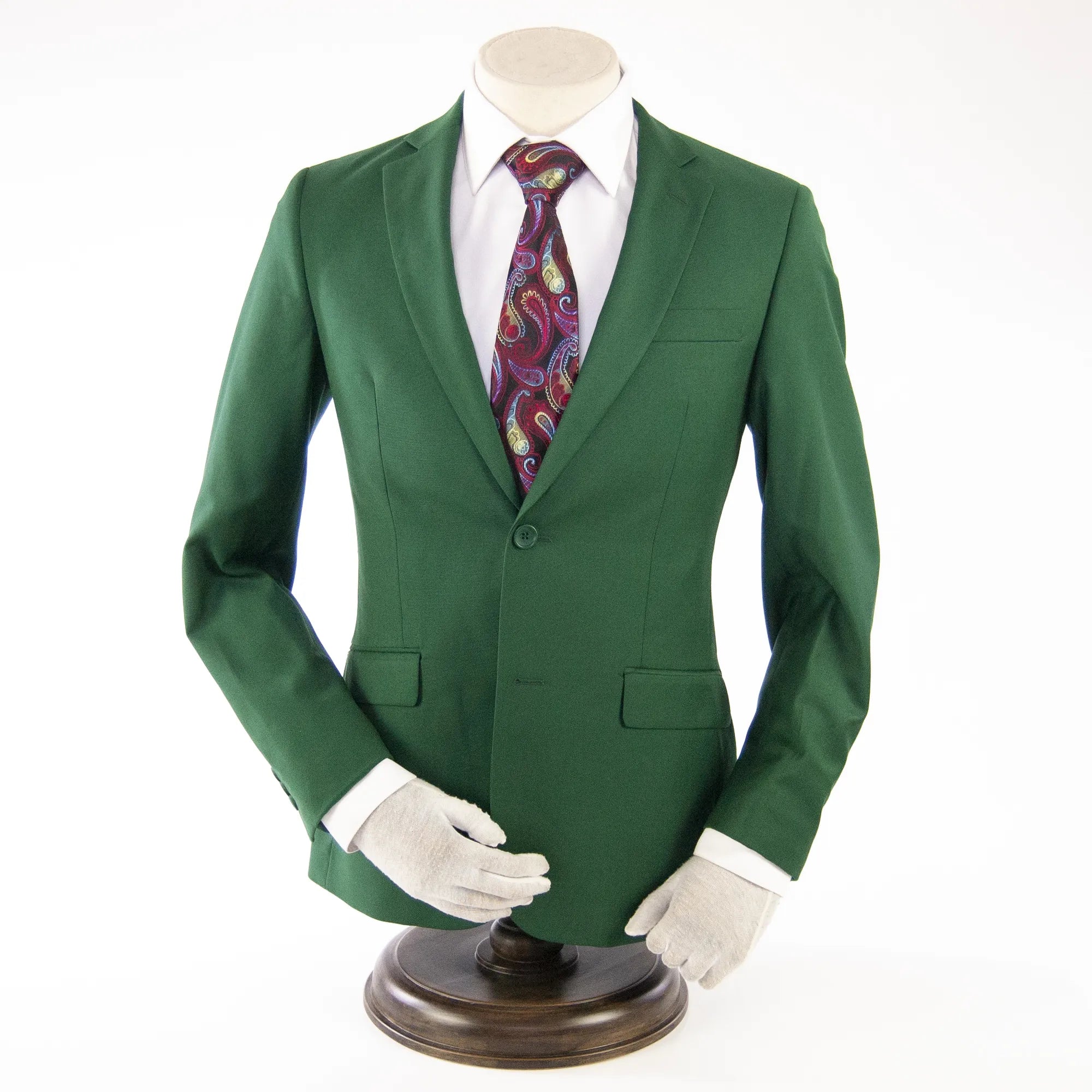 Green Premium 2-Piece European Modern-Fit Suit