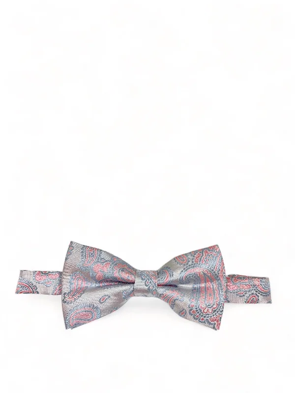 Lilac Snow Fashionable Paisley Bow Tie