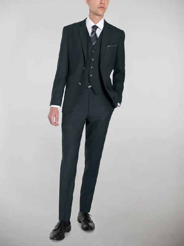 Green Birdseye Three Piece Suit