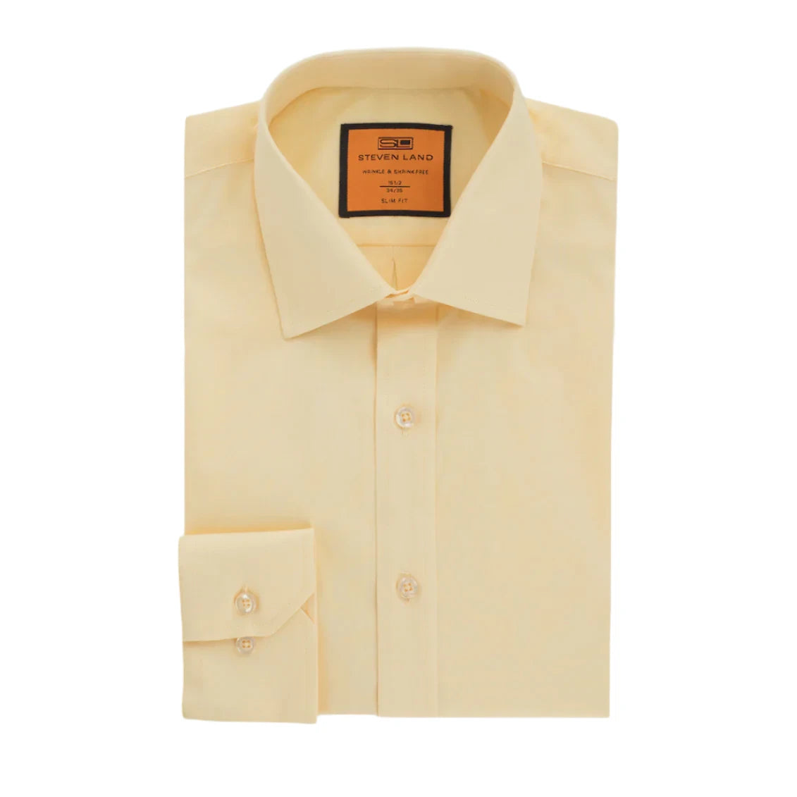 Steven Land 4 Way Stretch Travel Dress Shirt | Barrel Cuff | Point Collar | Peach