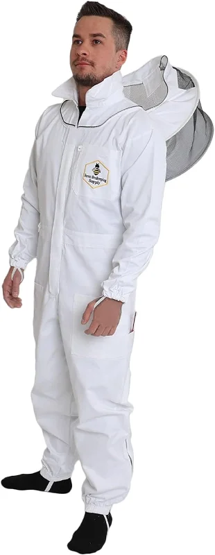 Premium beekeeping  100 % Cotton breathable bee Suit with Round Hood