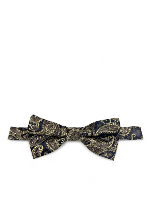 Brown Fashionable Paisley Bow Tie