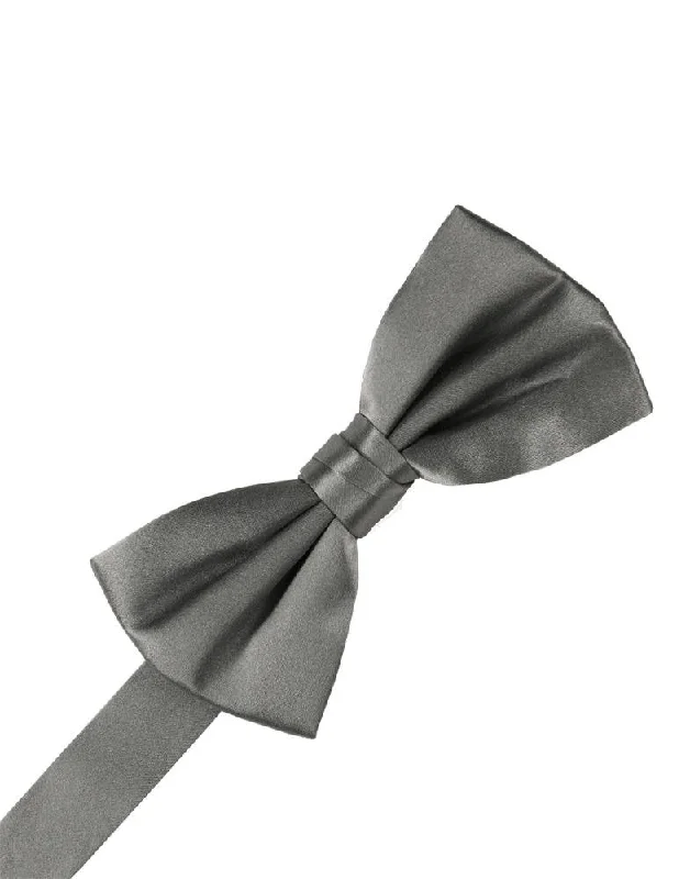 Silver Noble Silk Bow Tie