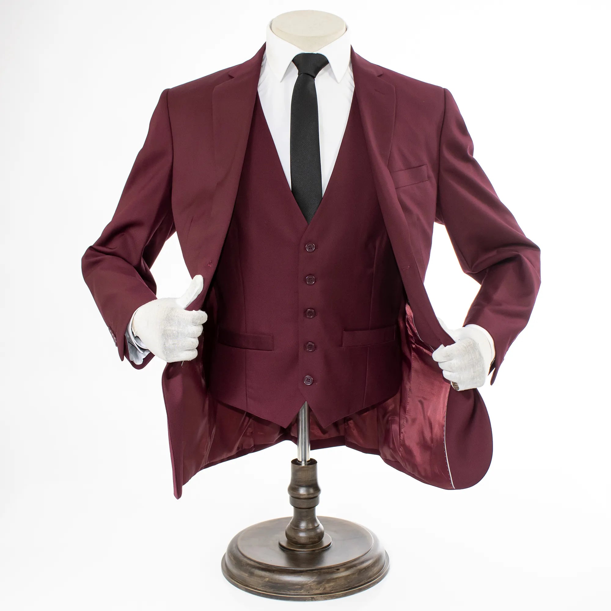 Byron | Burgundy 3-Piece Tailored-Fit Suit