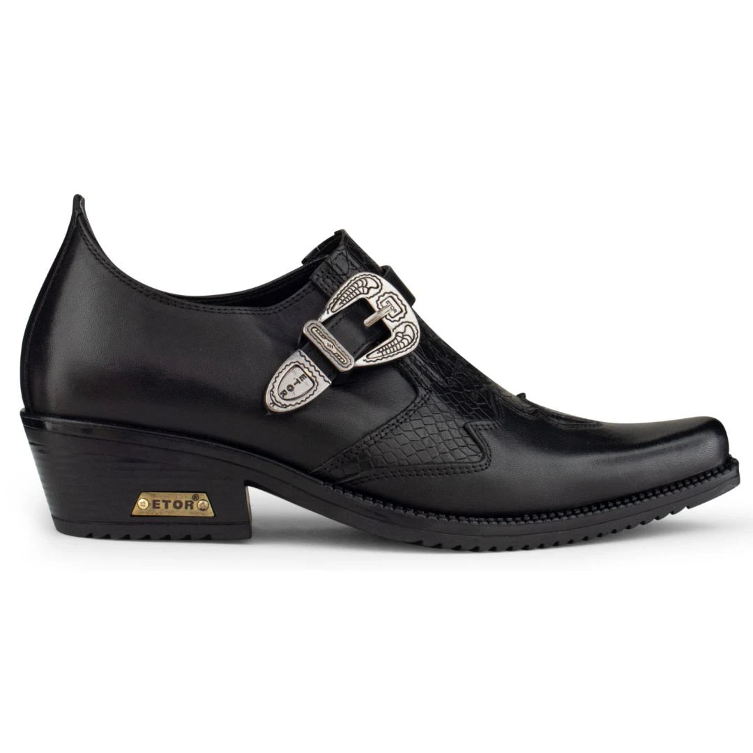 Mens Real Leather Riding Shoes with Buckle