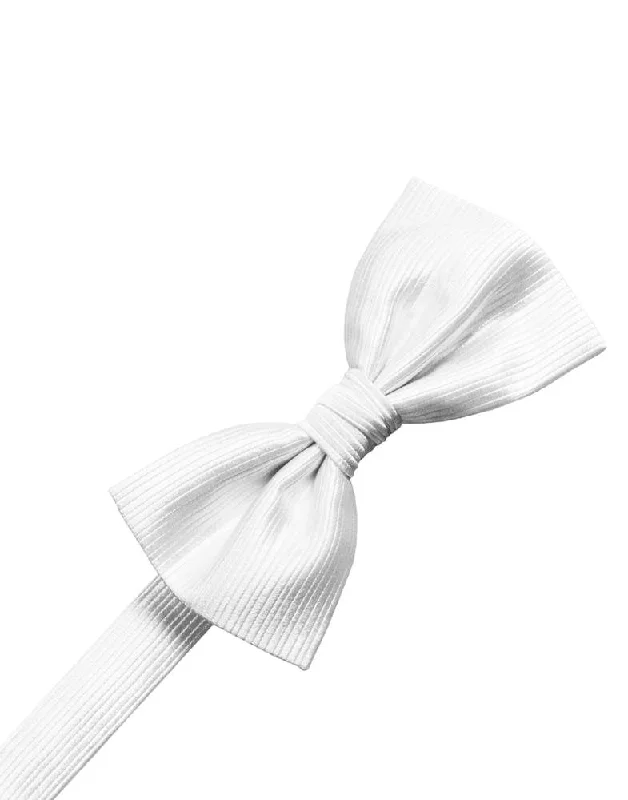 White Faille Silk Bow Tie