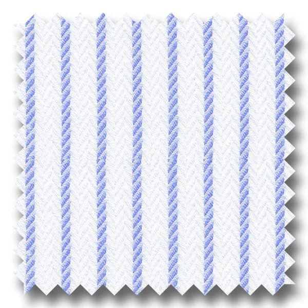 Light Blue Stripe 2Ply Dobby - Custom Dress Shirt