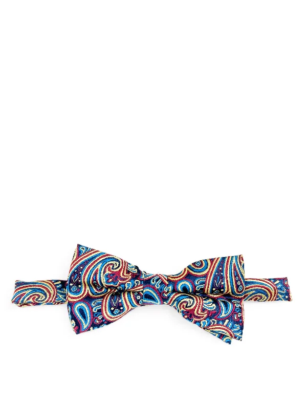 Navy Gold Extraordinary Paisley Bow Tie