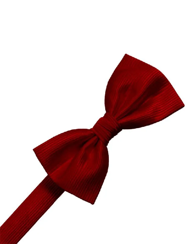 Red Faille Silk Bow Tie