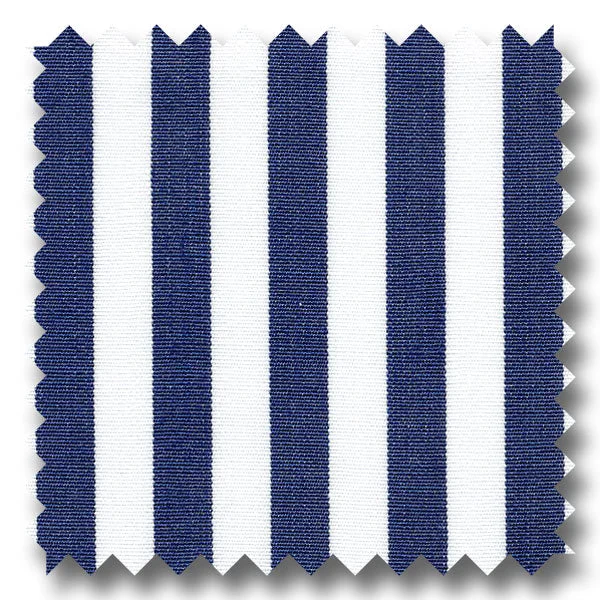 Navy Stripe 2Ply Broadcloth - Custom Dress Shirt