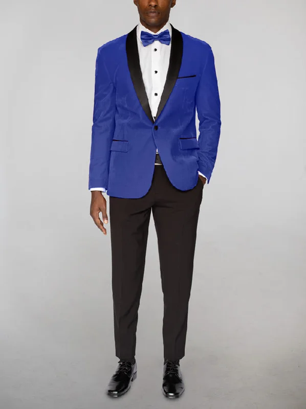 Electric Blue Velvet Tuxedo (Clearance)