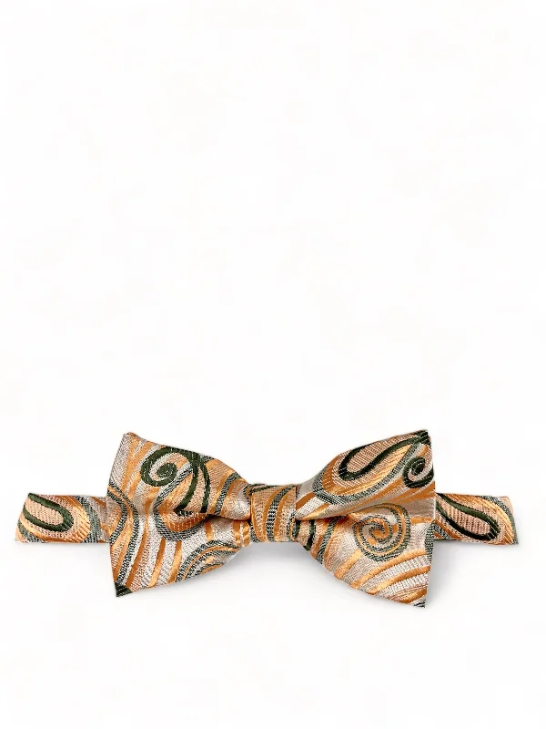 Orange Wild Paisley Design Bow Tie