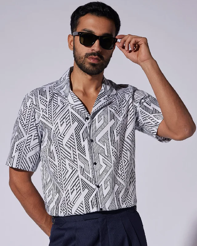 Abstract Printed Shirt - Black & White