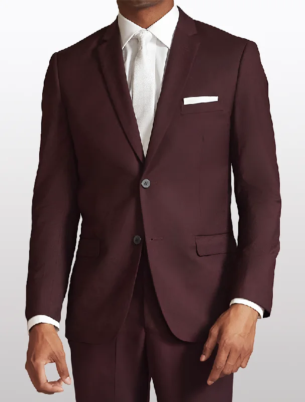 Men's Burgundy Suit Jacket