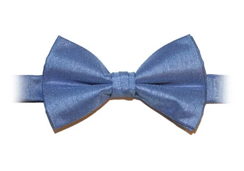 Dusky Blue Poly Dupion Bow Tie