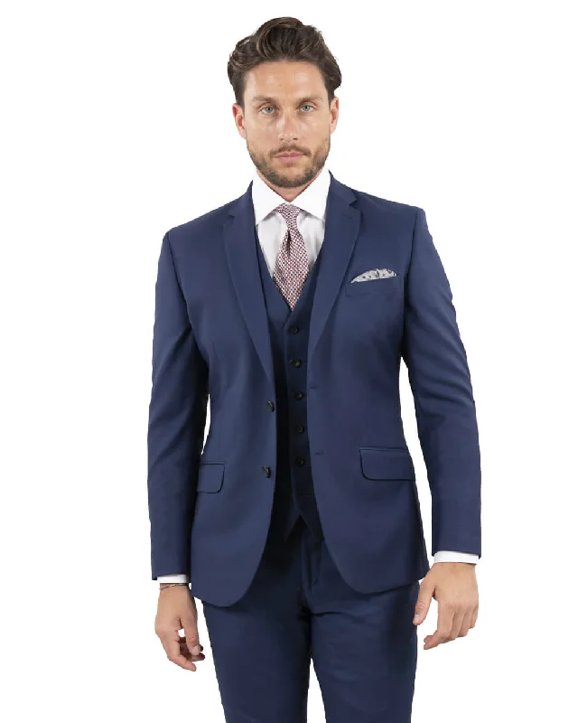 Lanificio F.lli Cerruti Blue Herringbone Suit Jacket