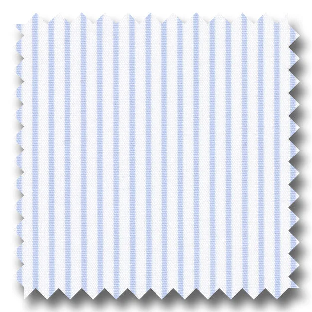 Pale Blue Stripe 2Ply Broadcloth - Custom Dress Shirt