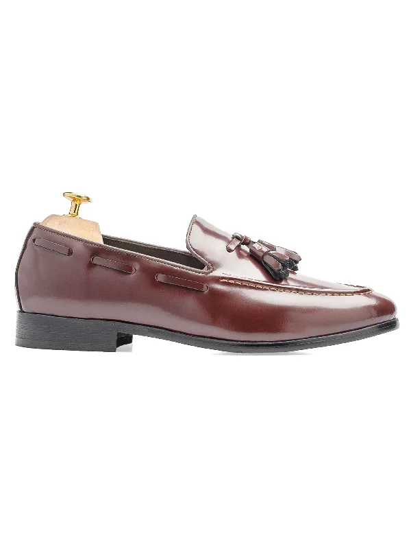 Tassel Loafer - Brown Patent Leather