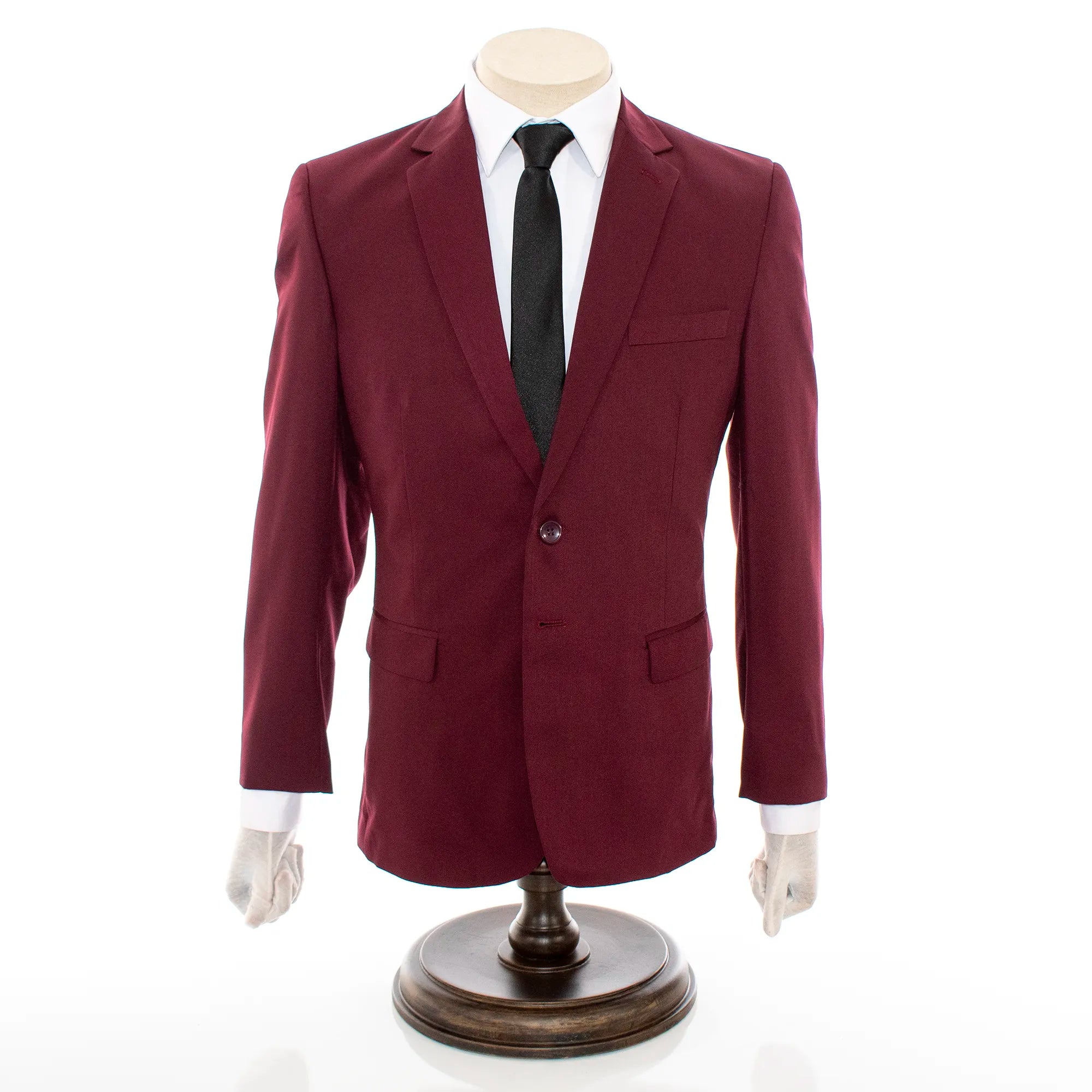 Burgundy 2-Piece Slim-Fit Suit