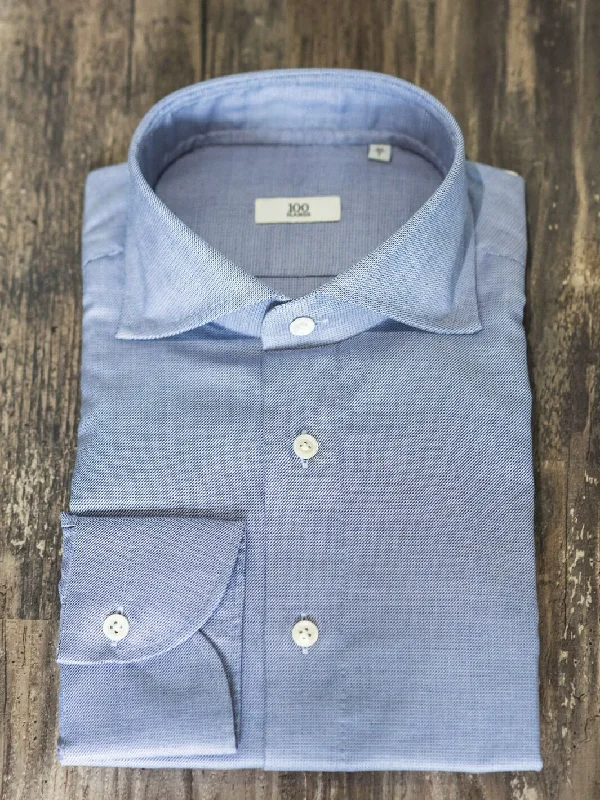 Cotton Twill Dress Shirt - Light Blue