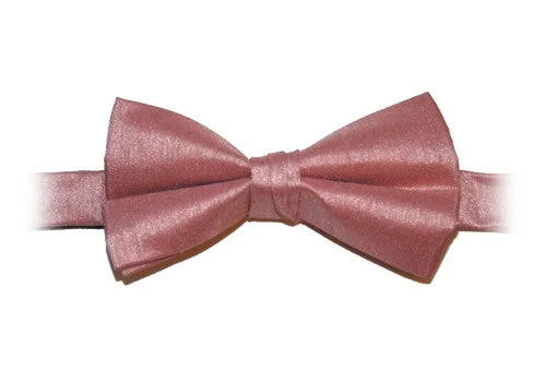 Dusky Pink Poly Dupion Bow Tie