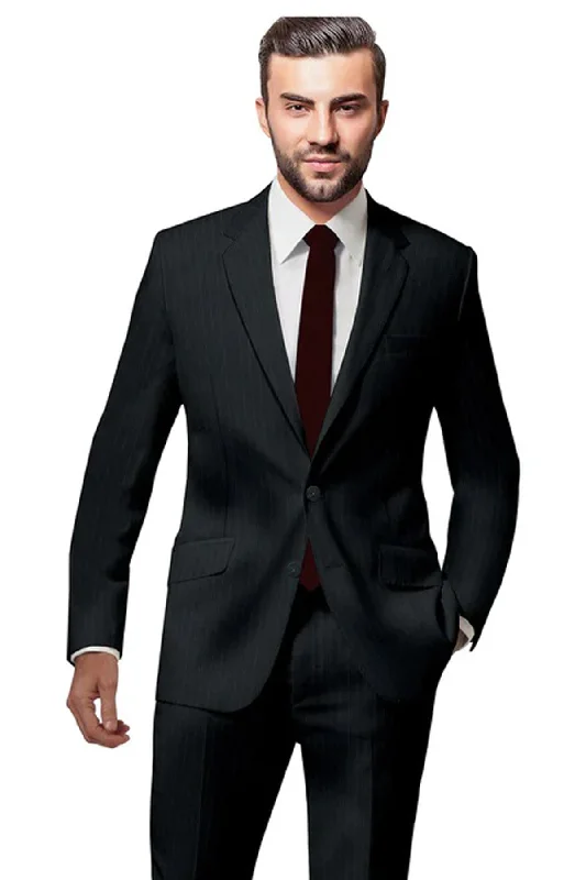 Sophisticated Charcoal Pinstripe Suit