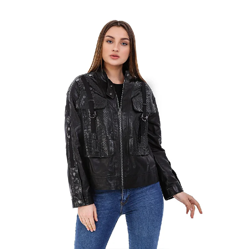 The Farragut Black  Leather Women Jacket