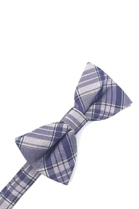 Purple Madison Plaid Bow Tie