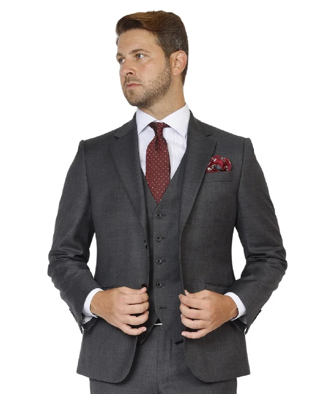 Charcoal Dormeuil Sharkskin Suit