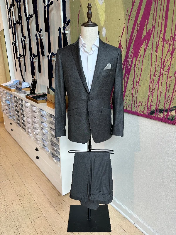 Dark Gray Sharkskin Luxury Suit