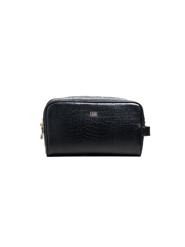 Ravello Clutch - Black Croco Leather