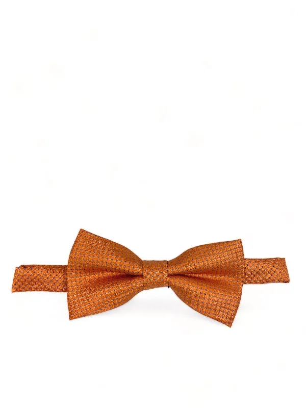 Orange Classic Pindot Bow Tie