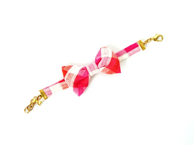 Large Check Bow Bracelet