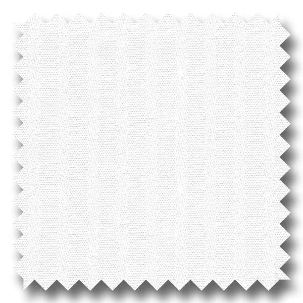 White Tone on Tone Stripe 2Ply Dobbys - Custom Dress Shirt