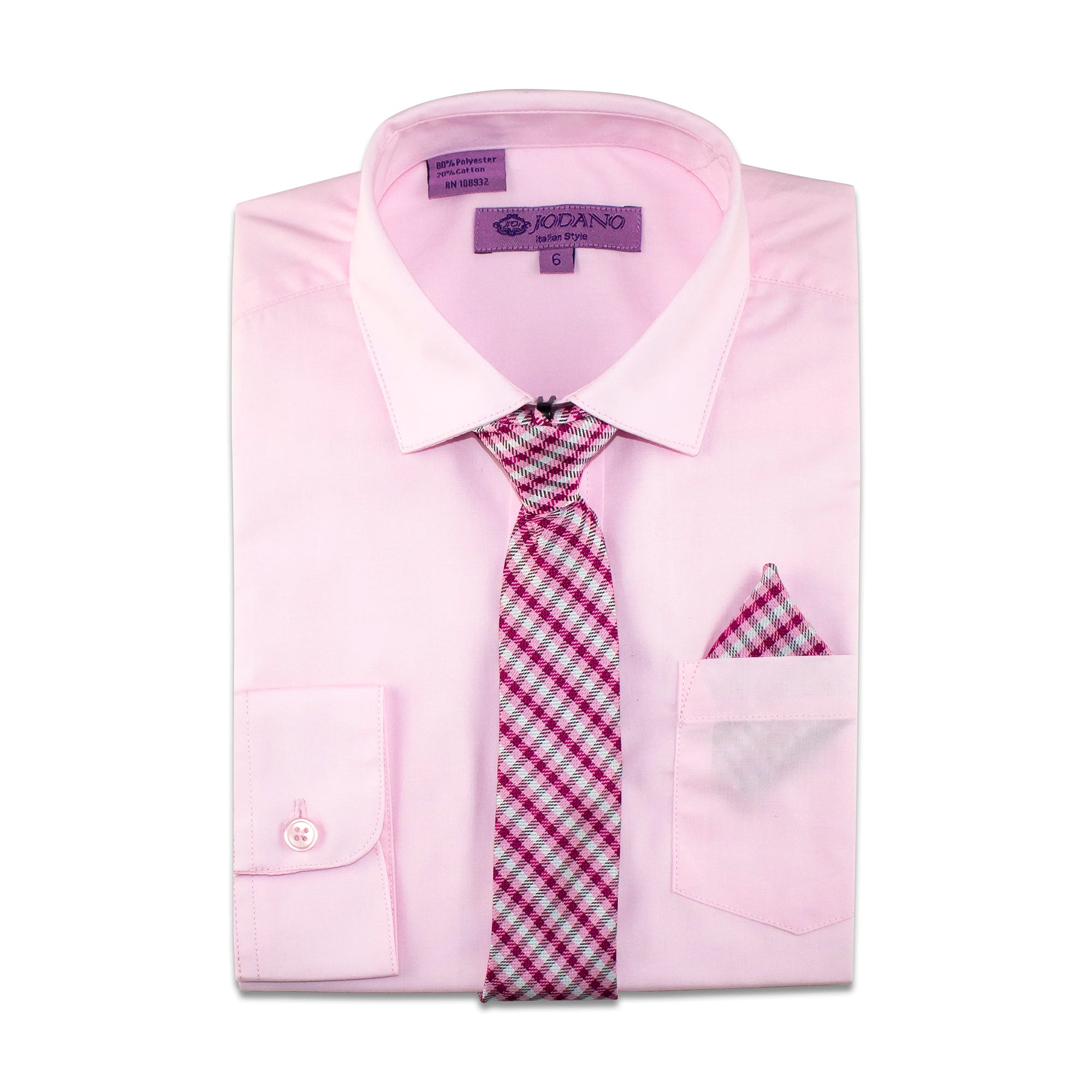 Pink Solid Kids Dress Shirt