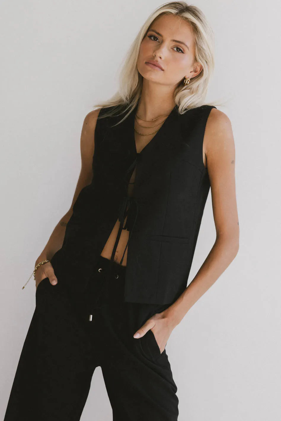 Eslyn Oversized Vest in Black - FINAL SALE