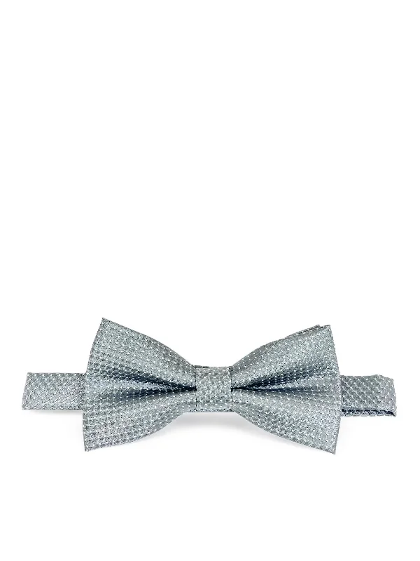 Grey Classic Pindot Bow Tie