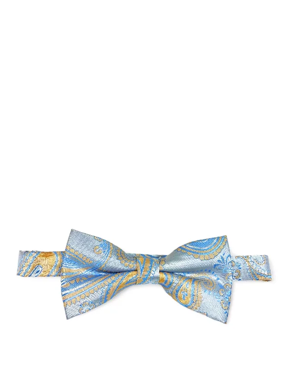 Blue Artisan Paisley Bow Tie