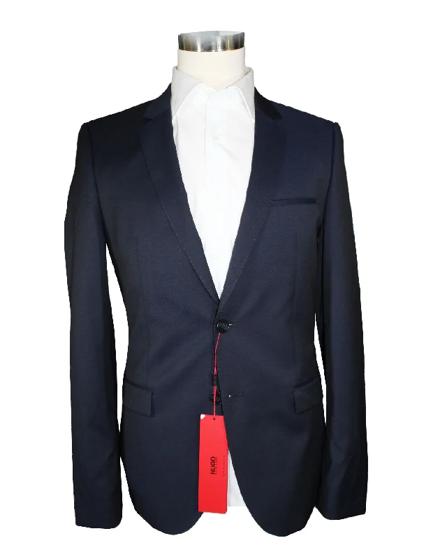 Hugo Boss Sport Coat Dark Blue - Virgin Wool Blazer EU 46 / US 36 R Extra Slim Fit - REDUCED SALE