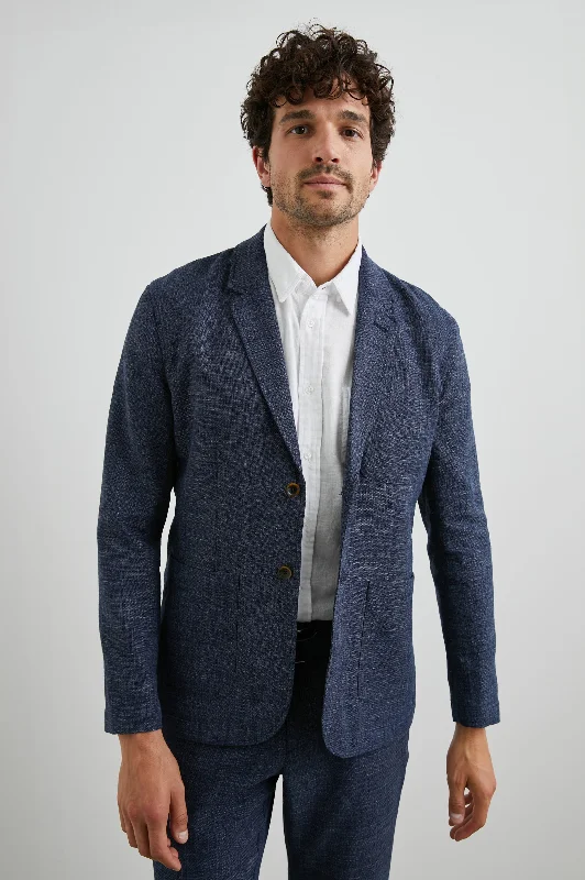 IDRIS BLAZER - NAVY MELANGE