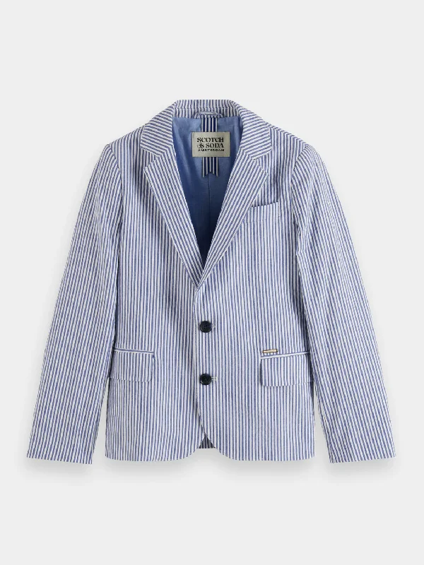 Kids - Seersucker striped blazer