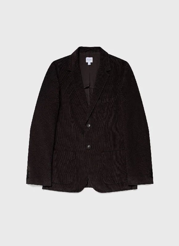 Men's Fine Corduroy Blazer in Coffee