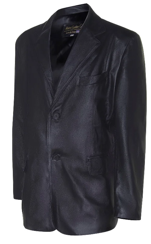 Mission Impossible Leather Blazer in Black Lambskin