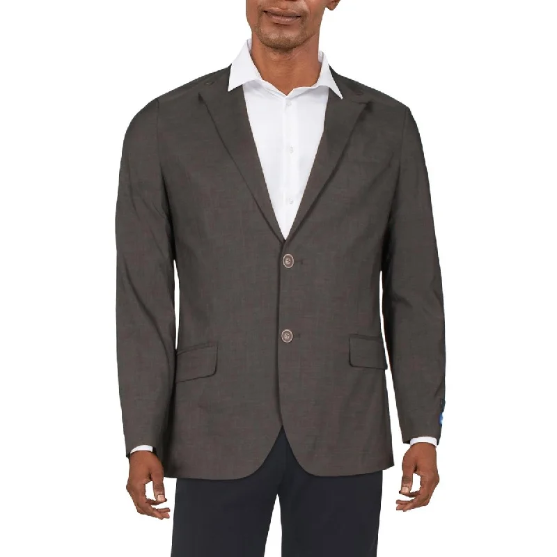 Nautica Mens Gaff Woven Long Sleeves Two-Button Blazer